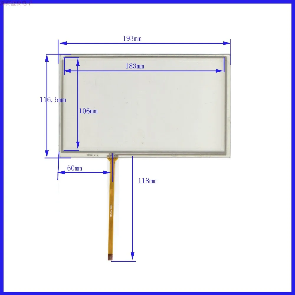 

original new 8''inch four-wire touch handwriting 193 * 116 navigation screen XWT398