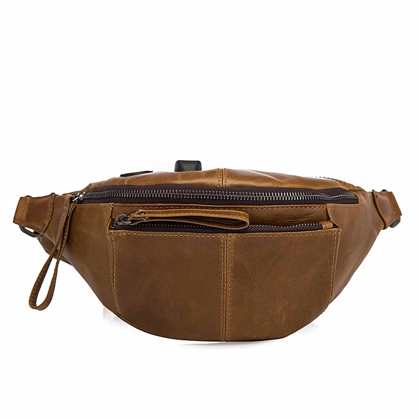 Качественная кожаная мужская Повседневная модная коричневая сумка на пояс для путешествий, нагрудная сумка, сумка на ремне, дизайнерский чехол для телефона, мужской чехол 203 - Цвет: 203