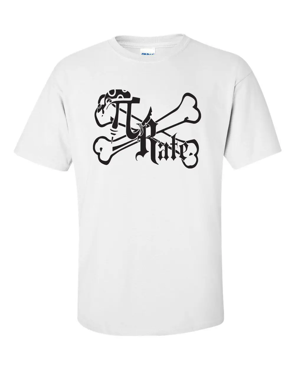 Pi Pirate Pie Symbol Cross Bones Funny Men's Tee Shirt 991 | Мужская одежда