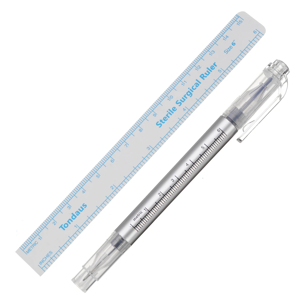 2 Pc/set Microblading Tattoo Eyebrow Skin Marker Pen with Measuring