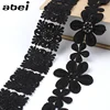 2yards/lot Embroidered Black Lace Trims Water Soluble Flower Ribbon LACE Fabric Appliques DIY Sewing Garments Accessories ► Photo 1/6