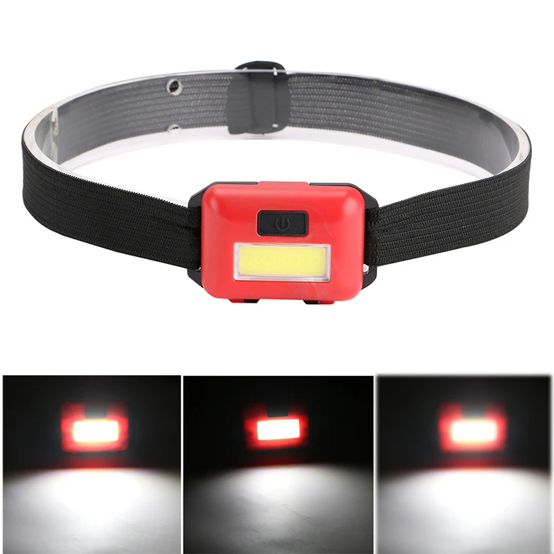 

Mini COB LED Flashlight 4 Modes Outdoors Headlight Waterproof Headlamp Torch Emergency Lantern For Outdoor Activities AAA