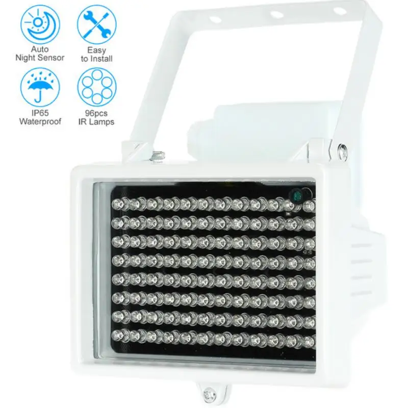 96 шт. светодиодный s светильник ИК инфракрасный Открытый водонепроницаемый ночного видения вспомогательный светодиодный светильник для камеры видеонаблюдения
