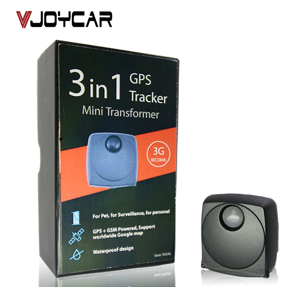 VJOYCAR T63 3g мини gps трекер для собака и детей отслеживания навигационное устройство
