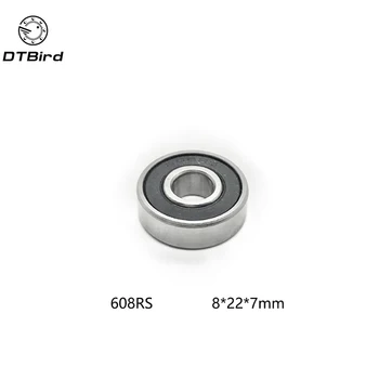 

free shipping 608-2RS 608RS 608 2RS R-2280HH 8*22*7 mm High quality miniature deep groove ball bearing