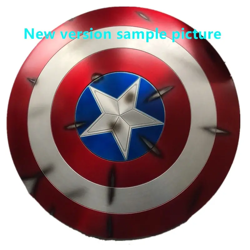 Капитан Америка Косплей Металлический Щит косплей подарок на Хэллоуин реквизит алюминиевый сплав диаметр 60см1: 1 идеальная версия Стива Роджерса - Цвет: B