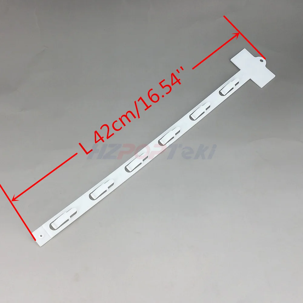 걸이식 상품 디스플레이 상품 클립 스트립, 플라스틱 PP 소매 제품, 6 후크, 슈퍼마켓 프로모션, L42cm, 60 개