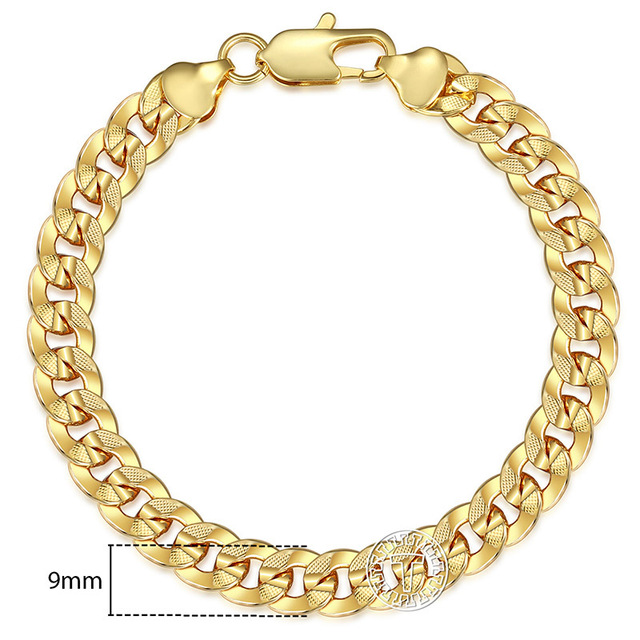 Gold Filled Bracelets For Women Men Twisted Curb Snail Rolo Wheat Box Link Chains Bracelet Wholesale 15 styles GBB2A