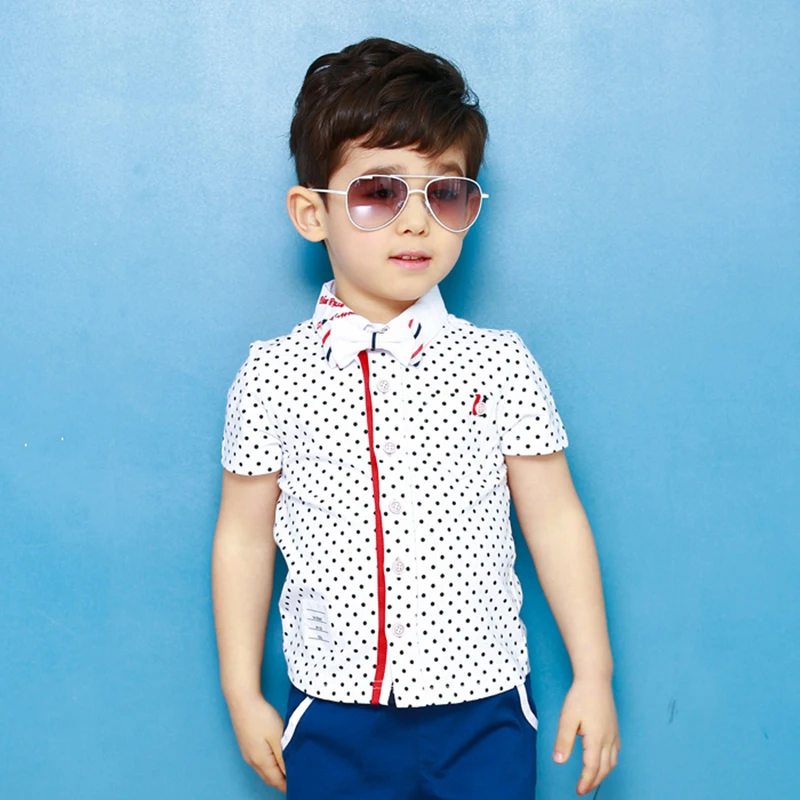 Baby Boys Clothing Sets 2018 Summer gentleman Kids Clothing Sets polka