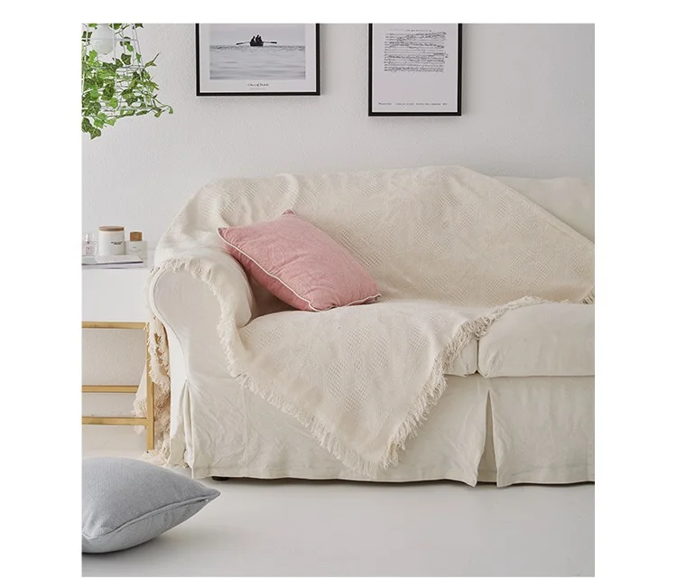 Большой хлопок плед одеяло ковровое покрывало диване диван/кровать/Самолет путешествия Cobertor кисточкой гобеленовое постельное белье скатерть