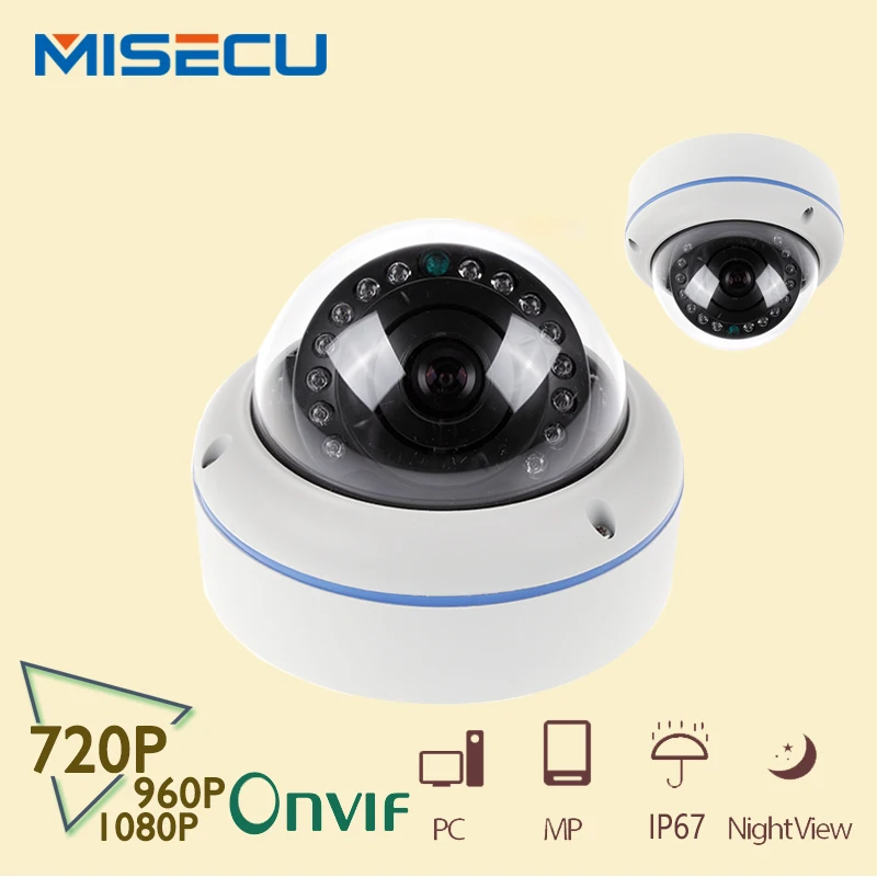 Vandalproof 2.8/3.6mm wide angle 1MP/1.3MP/2MP Onvif P2P 720P/960P/1080P IP Camera HI3518EProcessor 15p IR Night Vision mobile