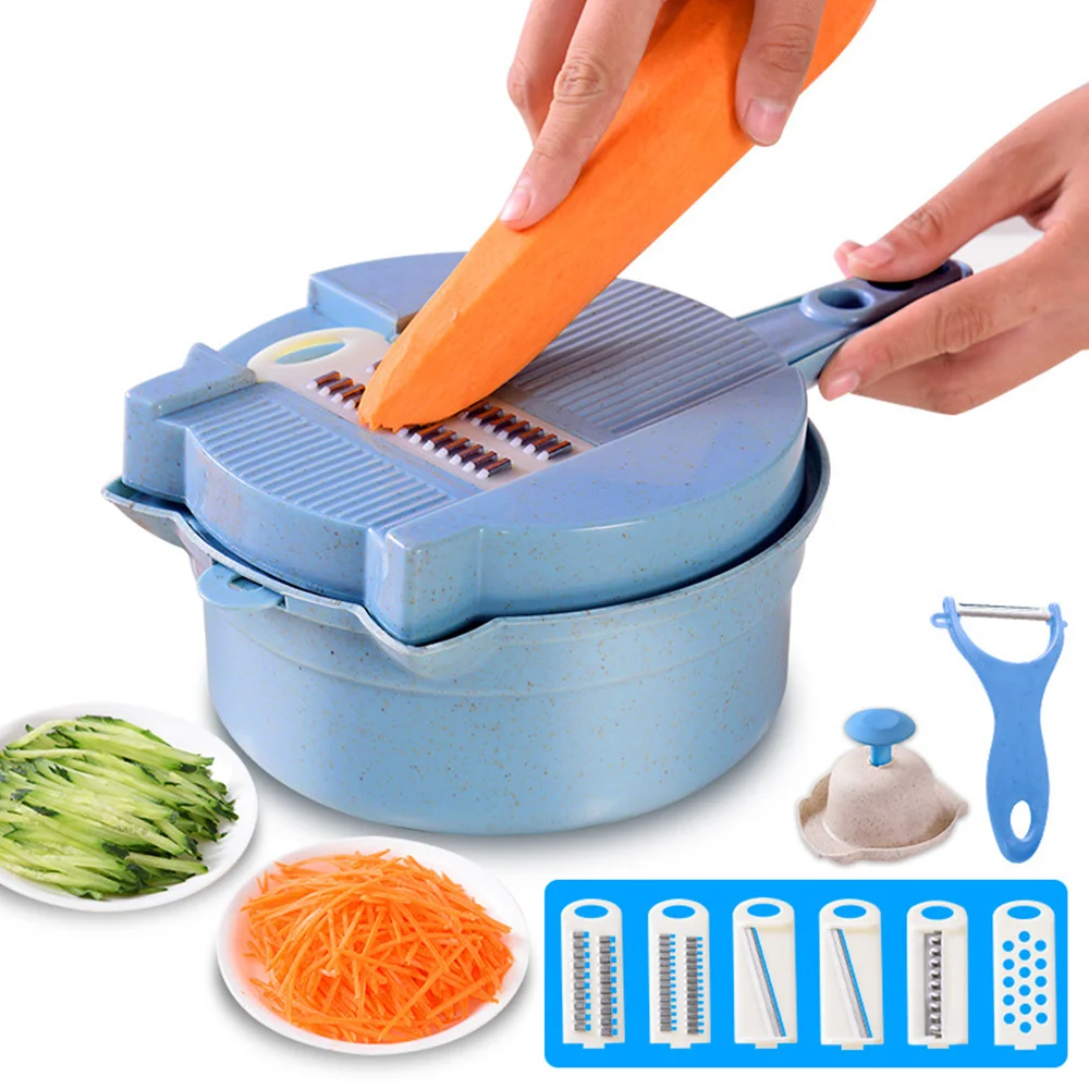 12 in 1 Mandoline Vegetable Fruit Slicer Shredder Lemon Squeezer Grater
