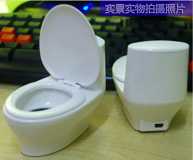 

fashion mini usb interface portable toilet speakers computer small speakers mini stereo strange new gift2018