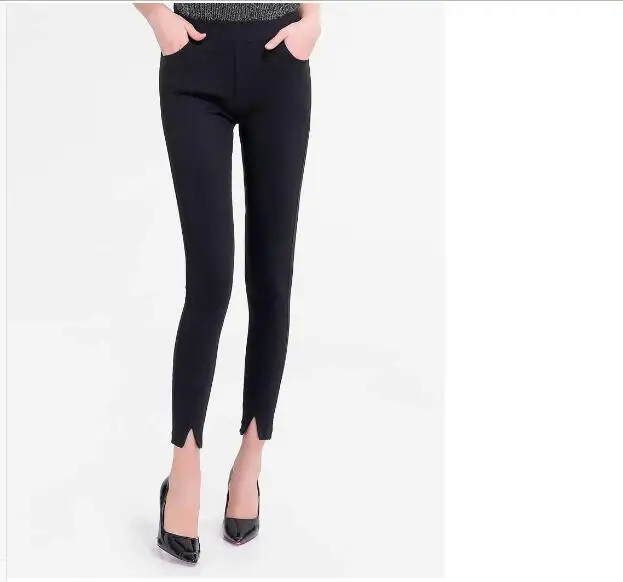 

Large Size Europe Fashion Women's trousers M-6XL Plus Size Legings for Women Split Office Women Pants Y065