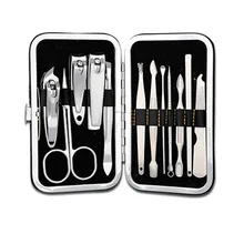 12 шт./компл. челнока маникюрные инструменты для ногтей комплект ногтей машинка для стрижки волос, пинцет для выщипывания, Ножи очищающее средство для маникюра кутикулы Уход за лошадьми наборы для ухода за кожей