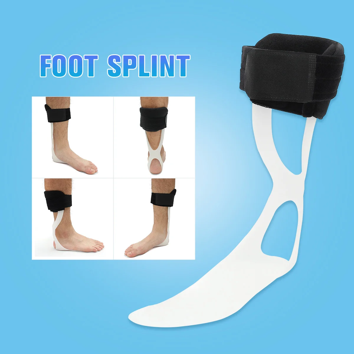 

Ankle Support Foot Drop Brace Orthosis Splint Recovery Stabiliser Protector High-temperature Toughness Plastic lightweight