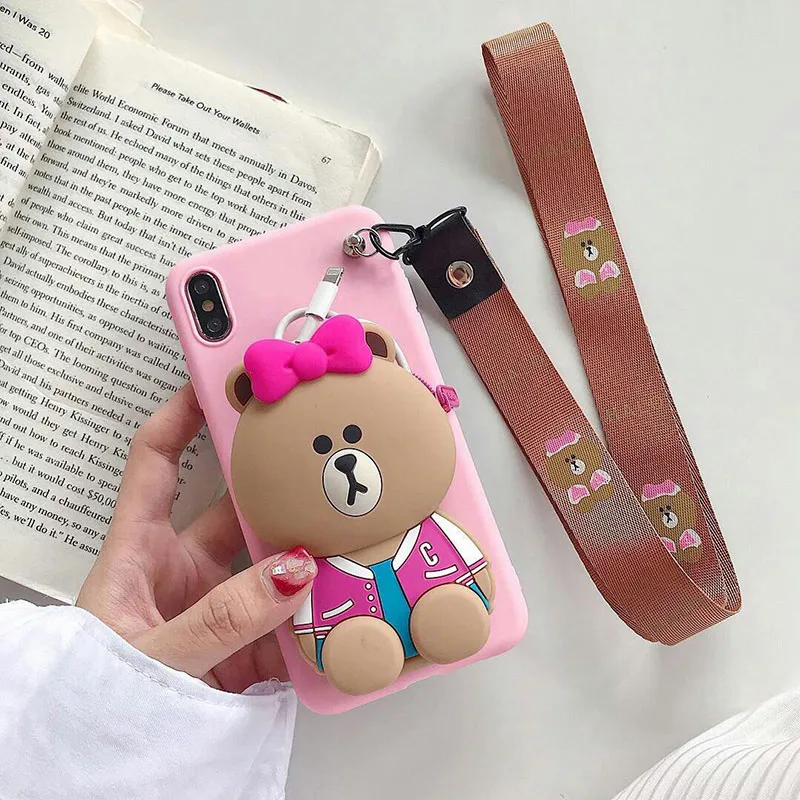 Красивый мультяшный кошелек, чехол для телефона huawei P30 P20 Pro P10 Plus P9 Lite Y9 Y7, мягкий силиконовый чехол из ТПУ - Цвет: case 5