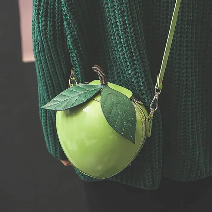 Модные женские сумки-почтальон из искусственной кожи в форме яблока, одна сумка на плечо, милое портмоне для девочек, сумка через плечо, Bolsas