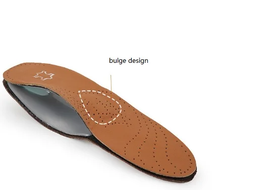 

Leather Orthopedic Insoles Antibacterial Active Carbon Arch Support Orthotic Shoes Insole for Men Women Flat Foot