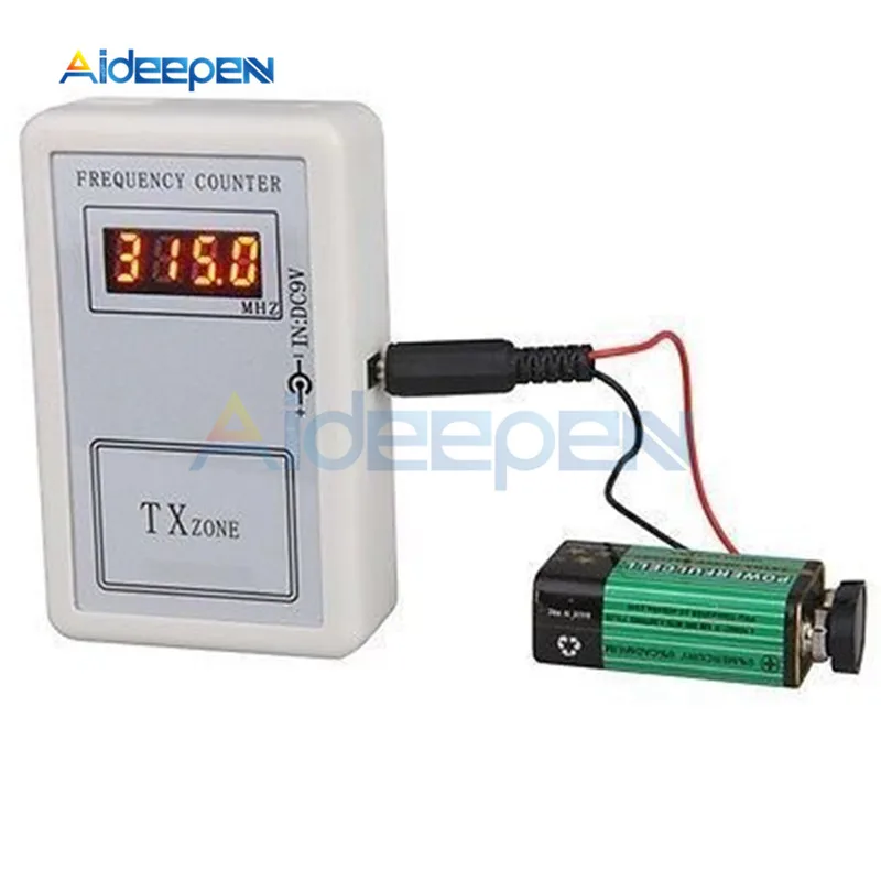

Digital Frequency Tester Meter Counter Handheld Wireless Remote Control 250-450 MHZ Tester Tools DC 7.5-10 V 10cm Test Distance