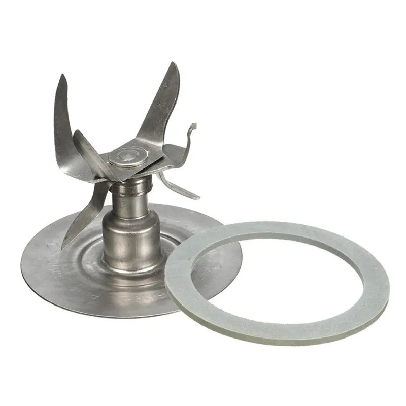 Прочный качество серебряный Нержавеющая сталь 304 Ice-дробления лезвия шесть точка блендер + уплотнительное кольцо прокладка Запчасти для