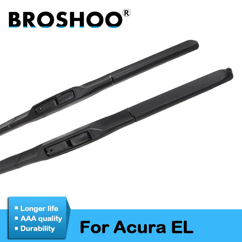 

BROSHOO Car Wiper Blades Rubber Clean The Windshield For Acura EL Fit Standard Hook Arm 2001 2002 2003 2004 2005 Auto Styling