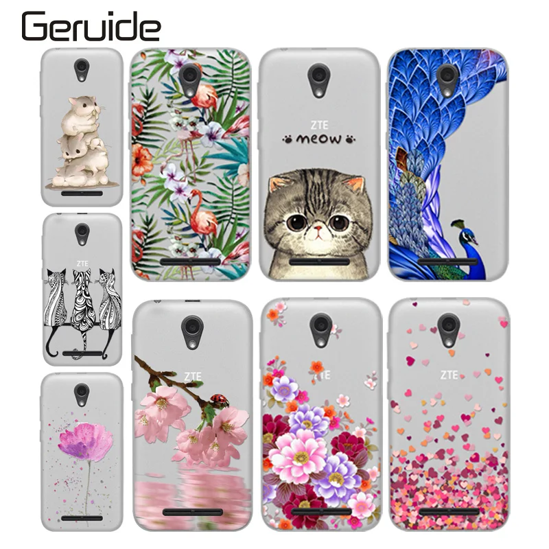 

Geruide Soft TPU Cases for ZTE Blade L110 A110 Case Colorful Pattern Silicone Mobile Phone Case for ZTE L 110 A 110 4.0" Cover