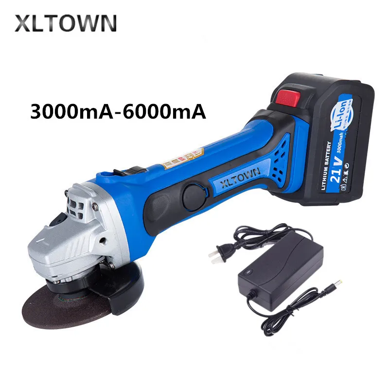 XLTOWN Новый 21V электрический угловой шлифовальный станок перезаряжаемый 3000mA/6000mA