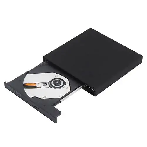 Черный Внешний USB 2,0 без региона DVD горелка тонкий CD rom комбо-плеер привод