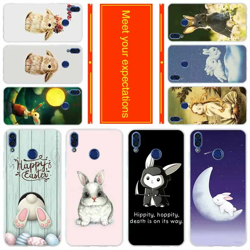 Мягкий силиконовый чехол для Huawei Honor 30 20 Pro 10 9 9X Lite 10i 9a 8a 7a 30s Lovely bunny | Мобильные
