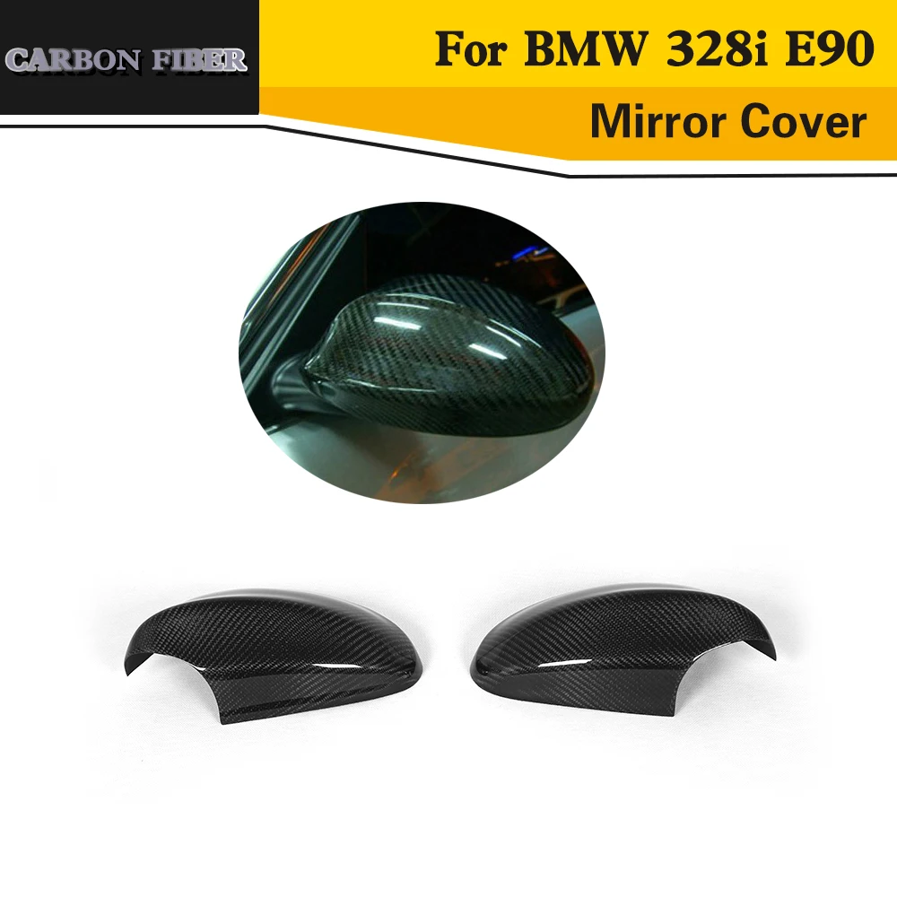 Car Styling Carbon Fiber Rear View Mirror Covers For BMW 328i E90 2005 2008in Mirror & Covers