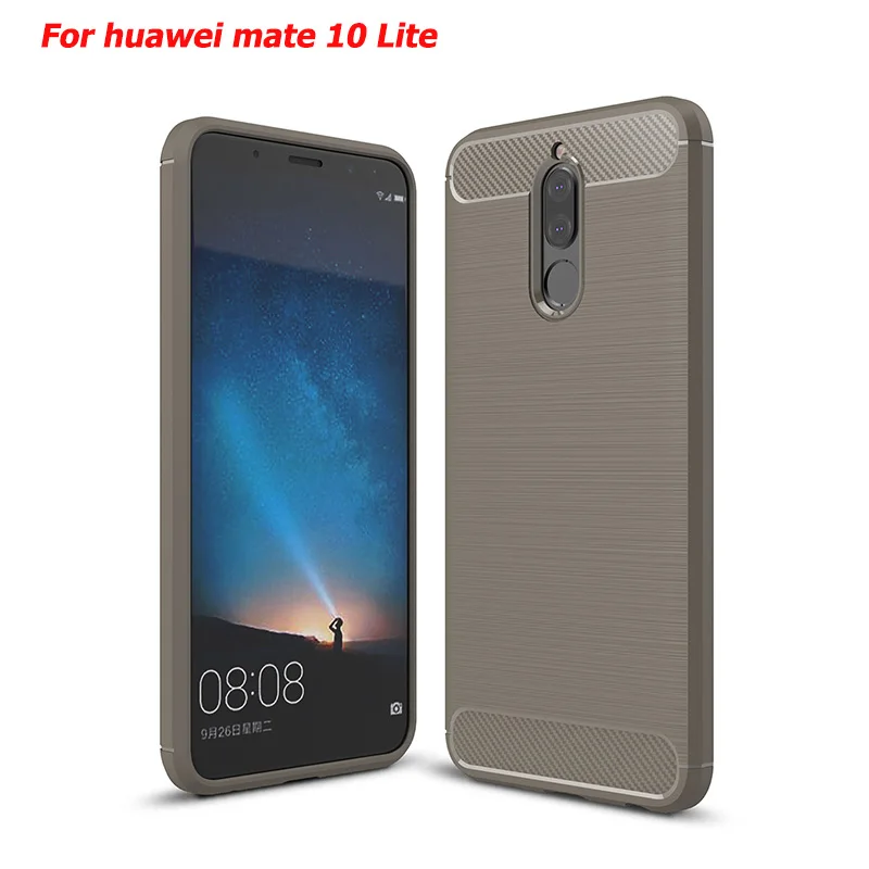 Carbon fiber brushed silicone case huawei mate 10 Lite (15)
