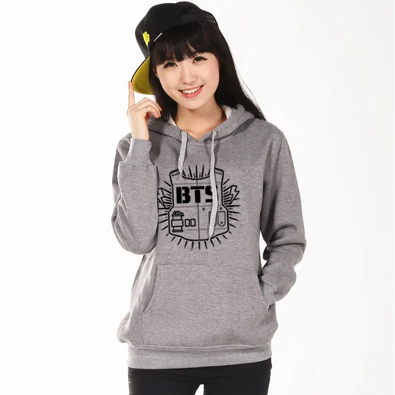 2017 New BTS Plus Size Women'S Clothing Hoodies Sweatshirts BTS Hoodie