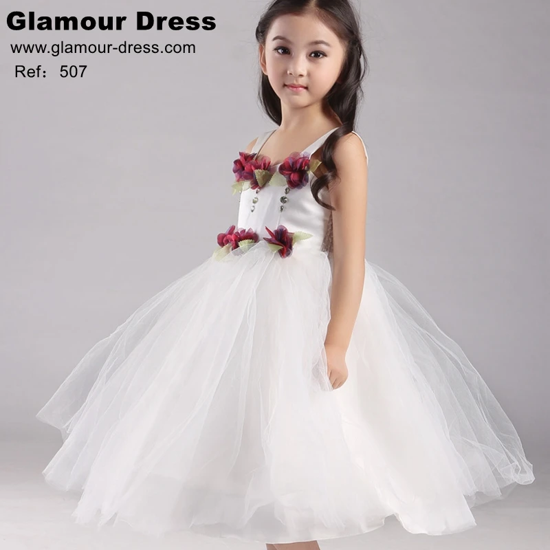 ivory and wine flower girl dress