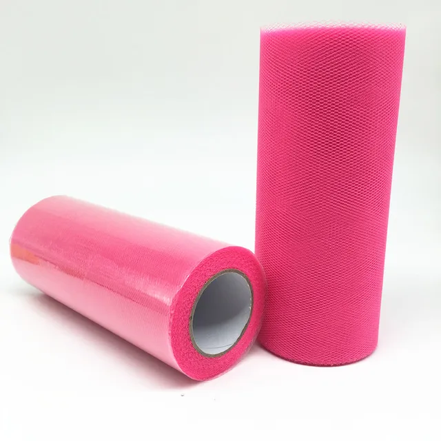 Rouleau de Tulle pour Décoration de Mariage, Bobine de Tissu, Tutu, Organza, Laser, Bricolage, Fournitures de ixd'Anniversaire, 25 Yards 15cm 4
