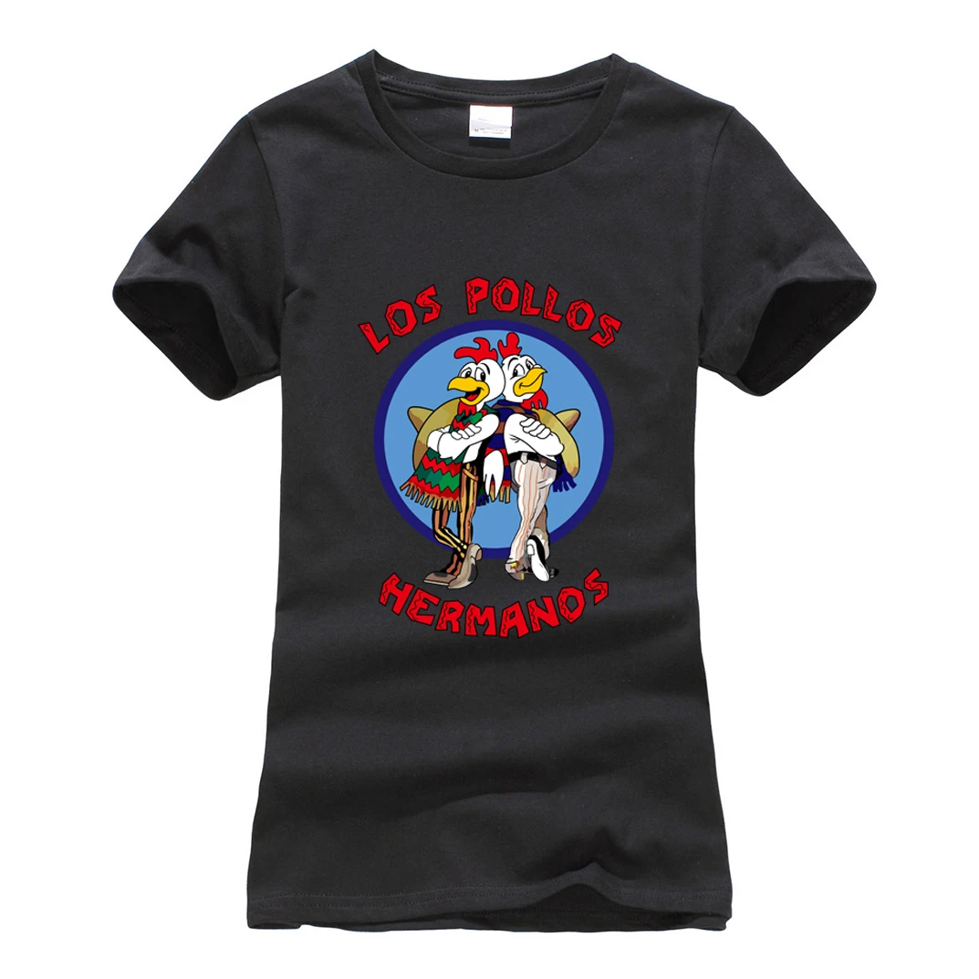 كسر سيئة الدجاج براذرز المحملة قميص فام 2019 الصيف جديد وصول النساء t قميص hispter العلامة التجارية الملابس المتناثرة القطن التي شيرت