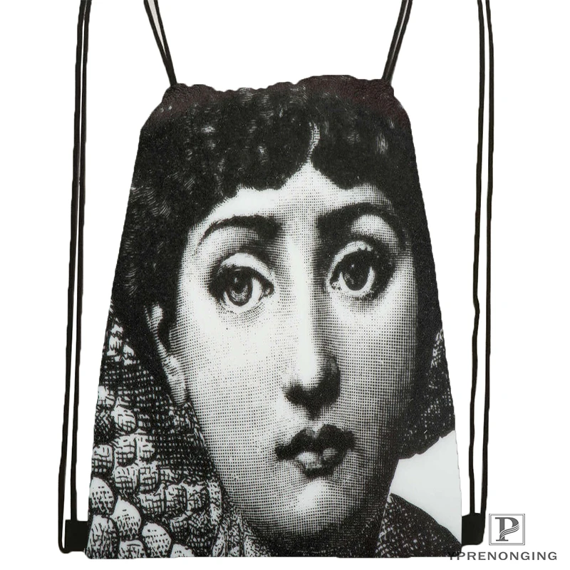 Custom Piero Fornasetti Drawstring Backpack Bag Cute Daypack Kids Satchel Black Back 31x40cm 180531 02 66