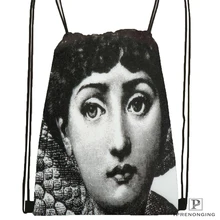 Custom Piero Fornasetti Drawstring Backpack Bag Cute Daypack Kids Satchel (Black Back) 31x40cm#180531-02-66