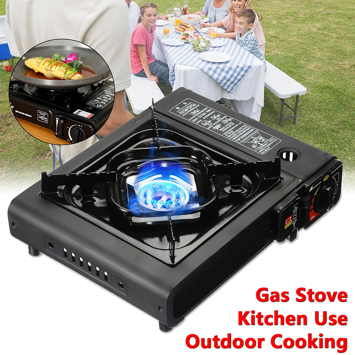 2900W Portable Camping Gas Cooking Stove Butane Burner Outdoor Picnic