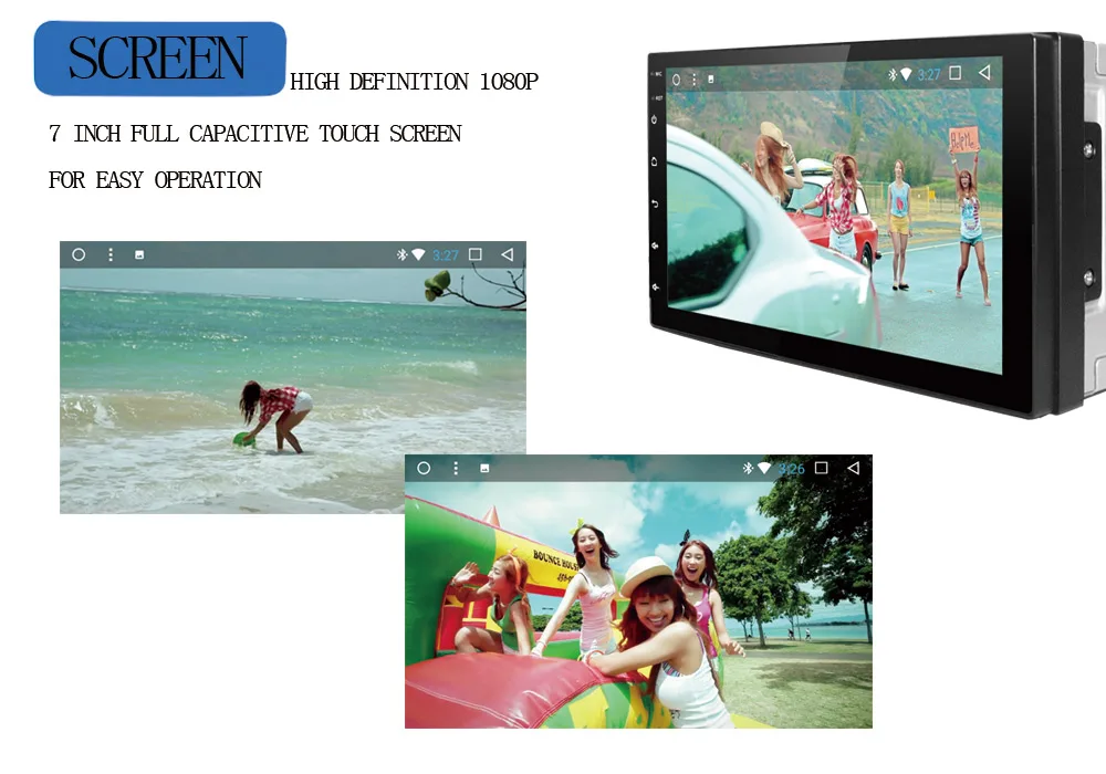 Cheap SZBULOAI Android 8.1 System 16G Memory Touch Screen 7 Inch HD Car Bluetooth MP5 Player 2 DIN Universal GPS Navigation WIFI 5