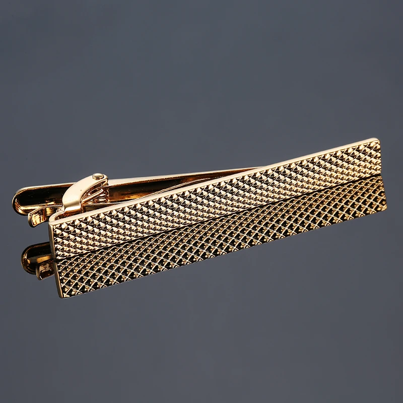 

golden Hand engraving Tie Pin Tie Clip Personalize Gift Pin Clasp Tie Bar Fashion stripes Classic Tie Clip For Business Suit