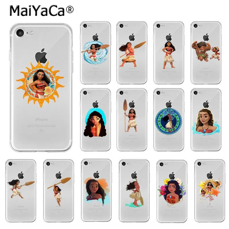 

MaiYaCa Moana Princess TPU Soft Phone Cover for iPhone 8 7 6 6S Plus 5 5S SE XR X XS MAX Coque Shell