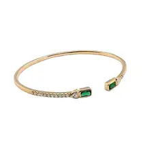 Новинка, милые большие медные браслеты с цирконием, белый и синий, зеленый, красный камень, смола, друзы, браслеты-манжеты для женщин, регулируемый размер