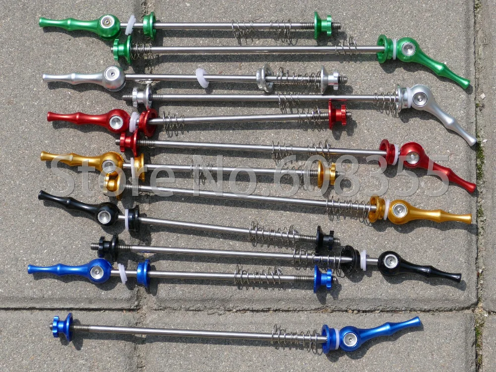 

Red Black blue green golden silver - 50g one pair QR Quick Release Lever Hub Cycling Wheel Ti Titanium Skewer for MTB Road Bike