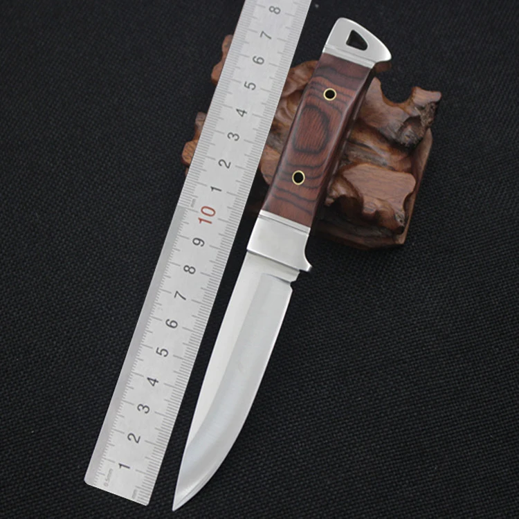 Дешевый Нержавеющая сталь фиксированный нож охотничий нож открытый инструмент кемпинг маленький нейлон оболочка фиксированное лезвие нож цвет де...