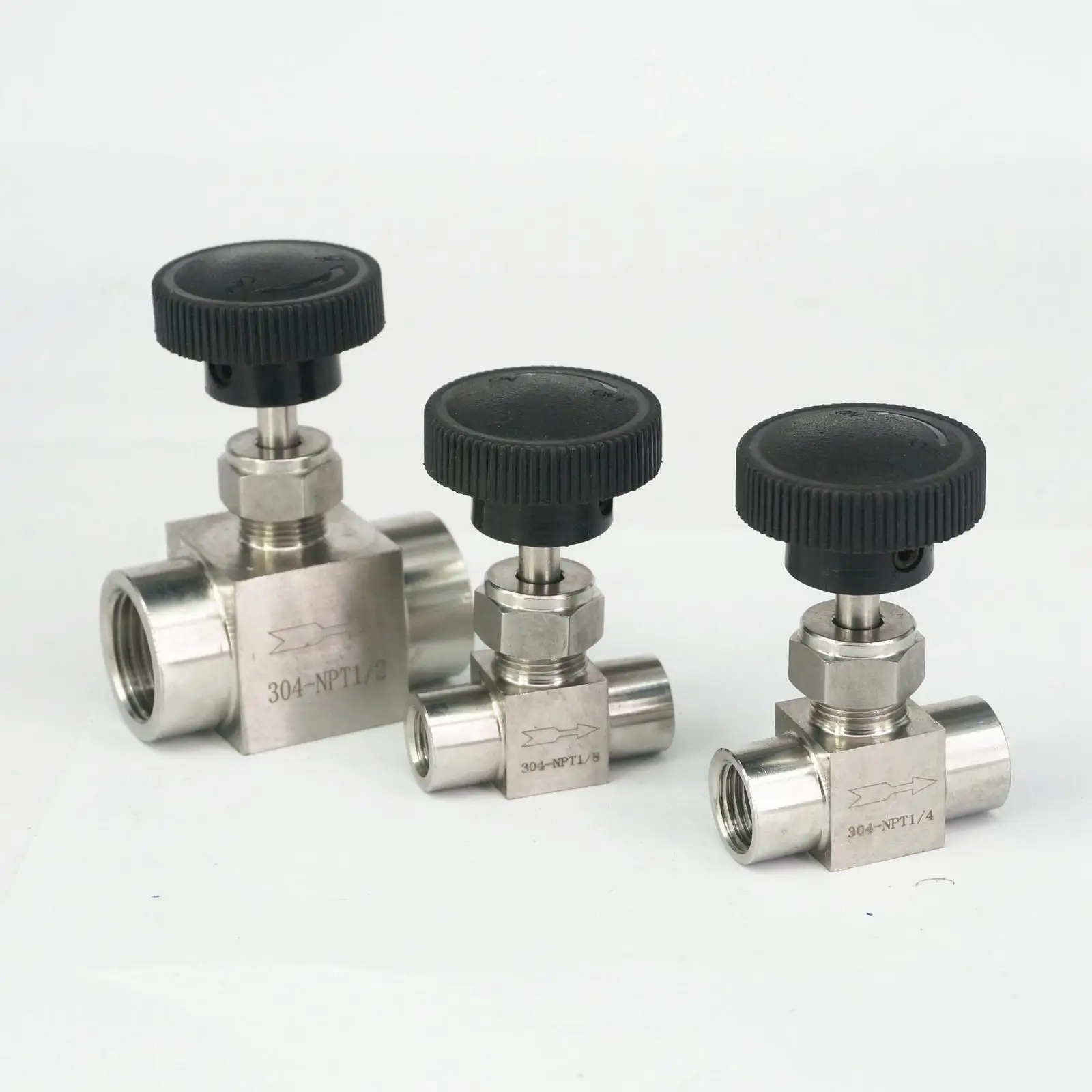 Игольчатый клапан 1/8 дюйма 1/4 1/2 NPT 304 клапаны из нержавеющей стали для контроля