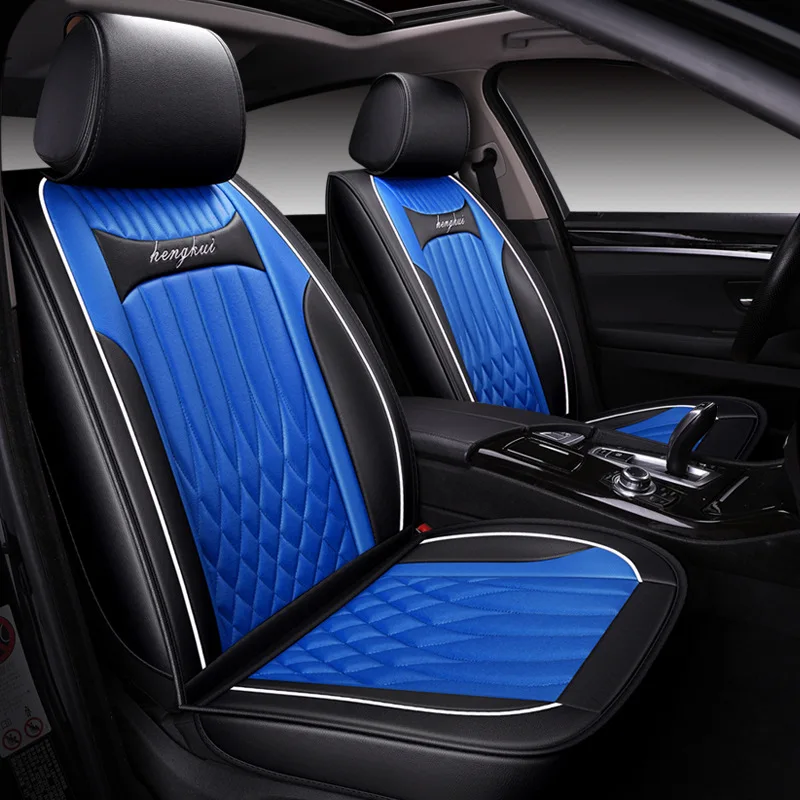 Universal Ice Silk Leather Covers for Car Seats 3D Bracketing Front Back Car Seat Covers for Kia Rio Lada Hyundai Solaris