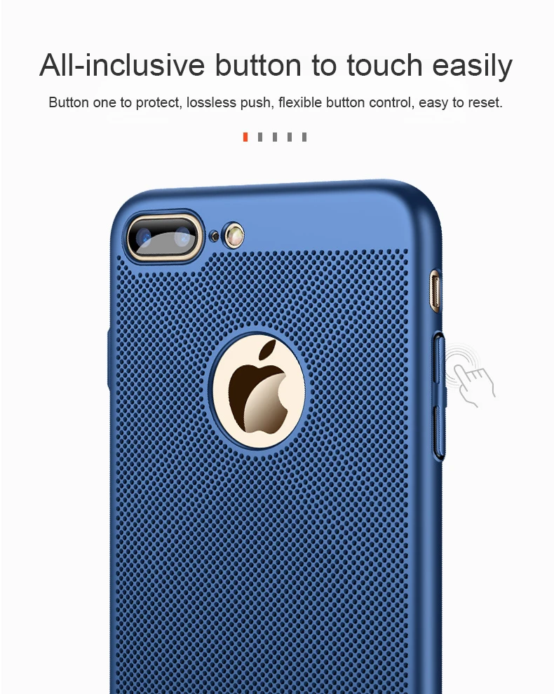 YOJOCK Breathing Phone Case for iPhone 7 8 Plus 6s 5s SE Shockproof PC Back Covers Shell Protective Housing for iPhone 6s Plus 08