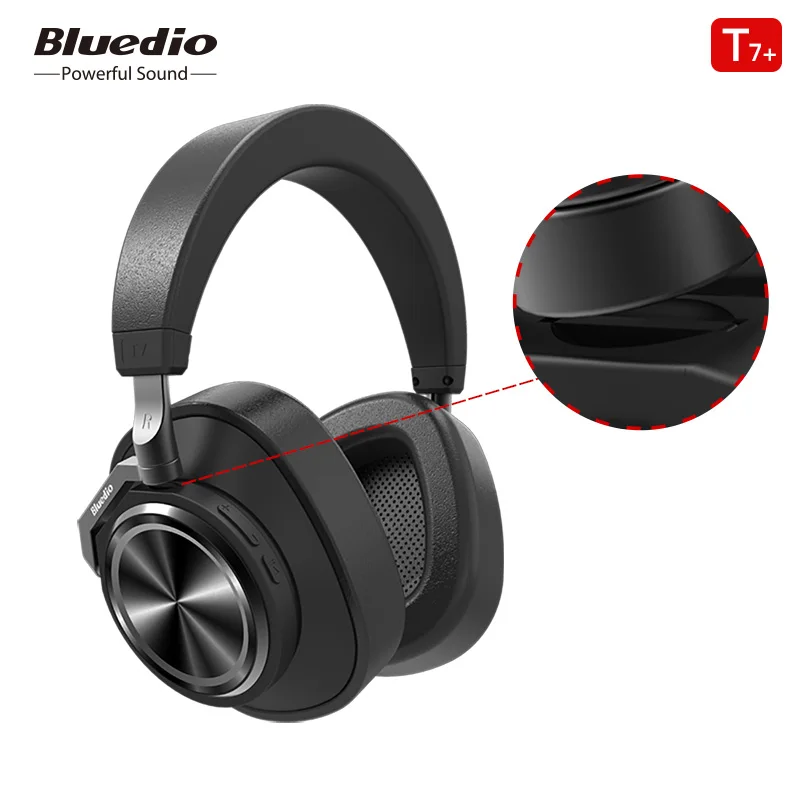 Bluedio T7 пользовательские Шумоподавления bluetooth наушники Беспроводная гарнитура с микрофонами для телефонов iphone xiaomi - Цвет: T7 Plus SD card slot