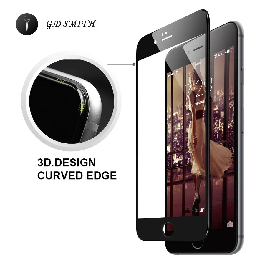 imágenes para Protector de pantalla de vidrio templado 3D cobertura completa para Apple iPhone 6 6S 4.7" película de vidrio protectora Godosmith Ice Max 2015 imágenes para Protector de pantalla de vidrio templado 3D cobertura completa para Apple iPhone 6 6S 4.7" película de vidrio protectora Godosmith Ice Max 2015
